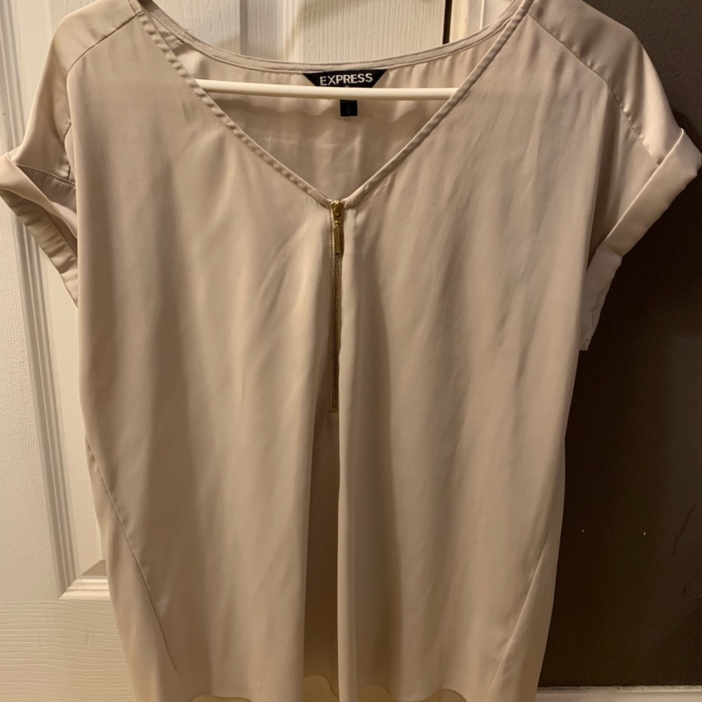 Express Tan like Silk Blouse